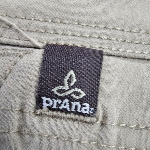 PrAna Zion Straight Fit Stretch Roll Up Pants Belted  Snap Roll Up 40 - Picture 10 of 10